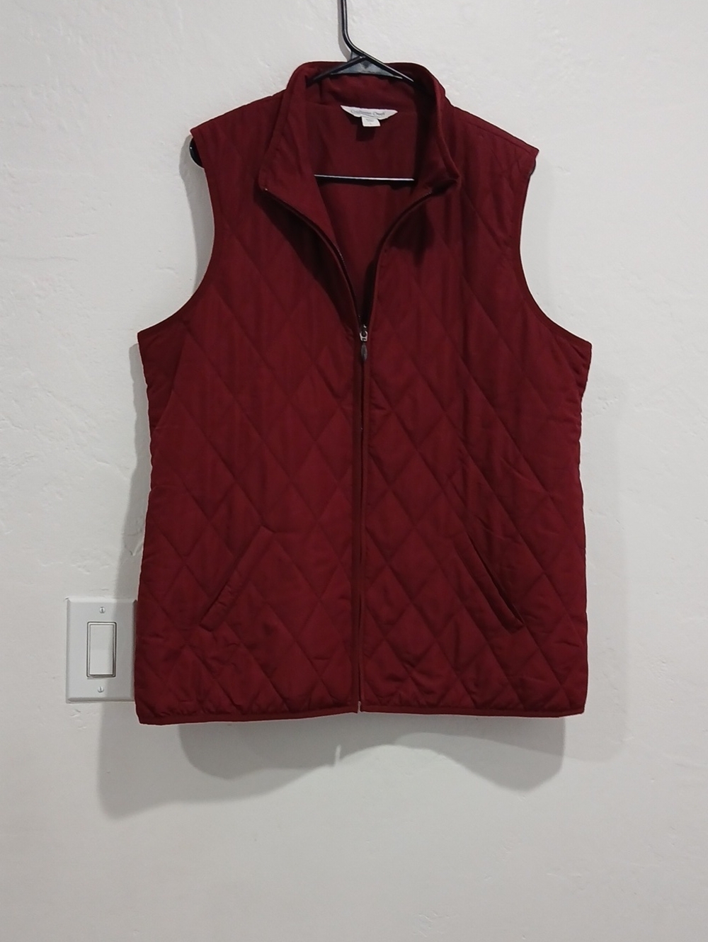 Coldwater Creek Quilted Vest in Wine